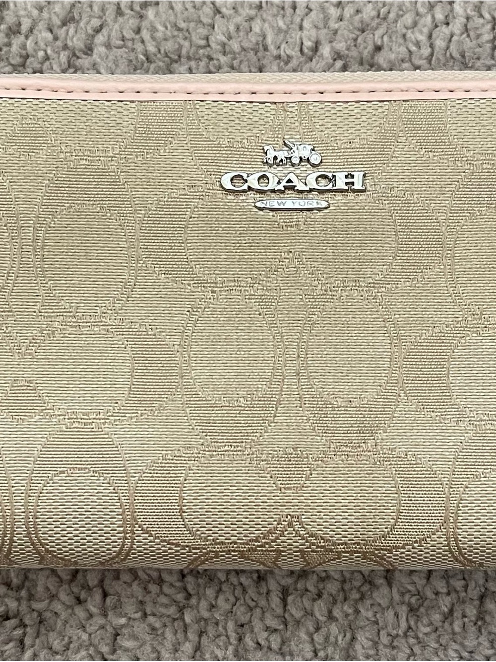 Coach Zip-Around Wallet in Blush Pink